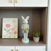 Cute Design Nut Cracker Rabbit Soldier Style Rabbit Figurine Bunny Statues  Tabletop Decoration