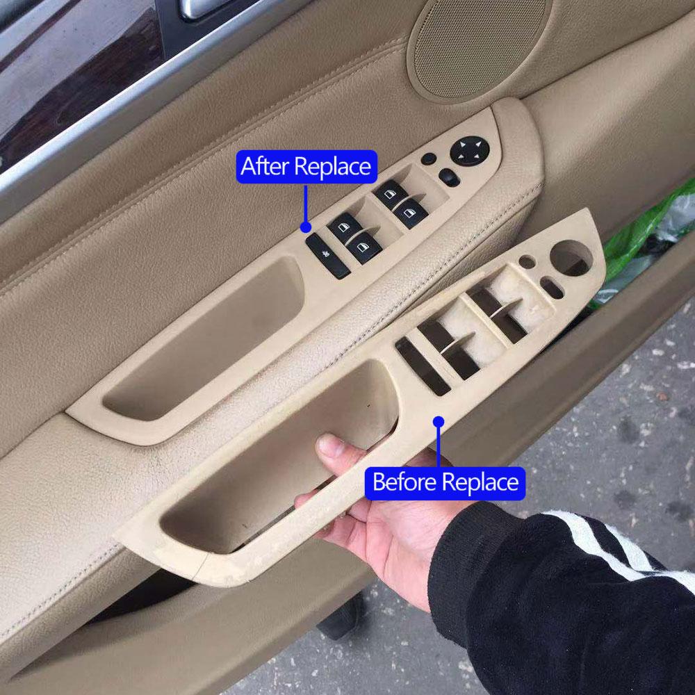 Verbesserte Innentür-Armlehnenverkleidung, Türgriff mit Leder-Außenbezug, Ersatz für BMW X5 X6 E70 E71 E72