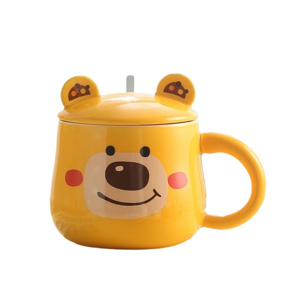Milk Fufu Bear Mug Cartoon High Appearance Level Ceramic Cup  Household Drinking Cup  Coffee Cup  Breakfast Milk Cup