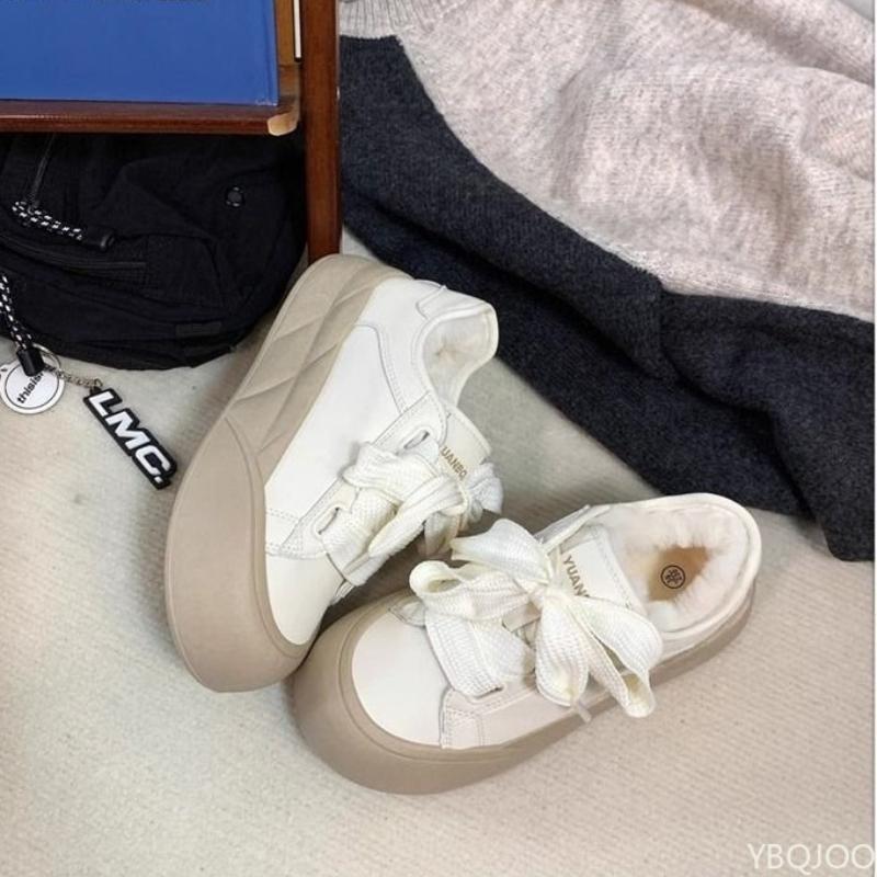 Fashion Thick soled big toe bread shoes winter thick women's warm simple comfortable daily casual lightweight cotton shoes