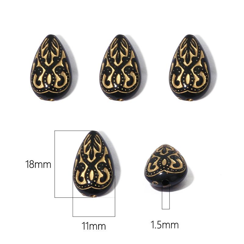 Baroque Gold-painted Acrylic Beads for DIY Necklace & Bracelet Accessories