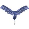 Private Seduction Lace Edge Sex Panties Women's Hot Rose Thong Large Size One Rope Pearl Massage T-pants