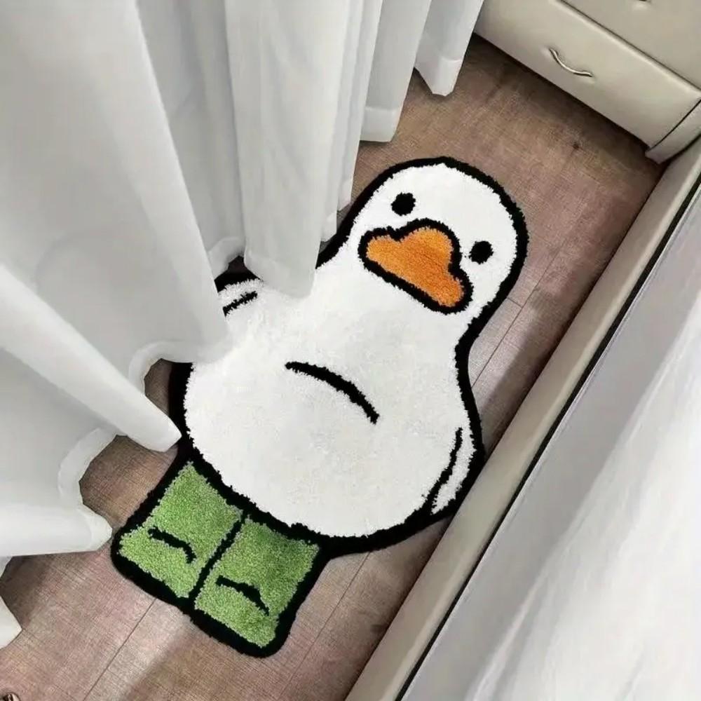Cartoon-Ente Teppich Heimdekoration, Schlafzimmer und Eingangstüren, Bietet Wärme im Winter, Wasserabsorbierende Fußmatte