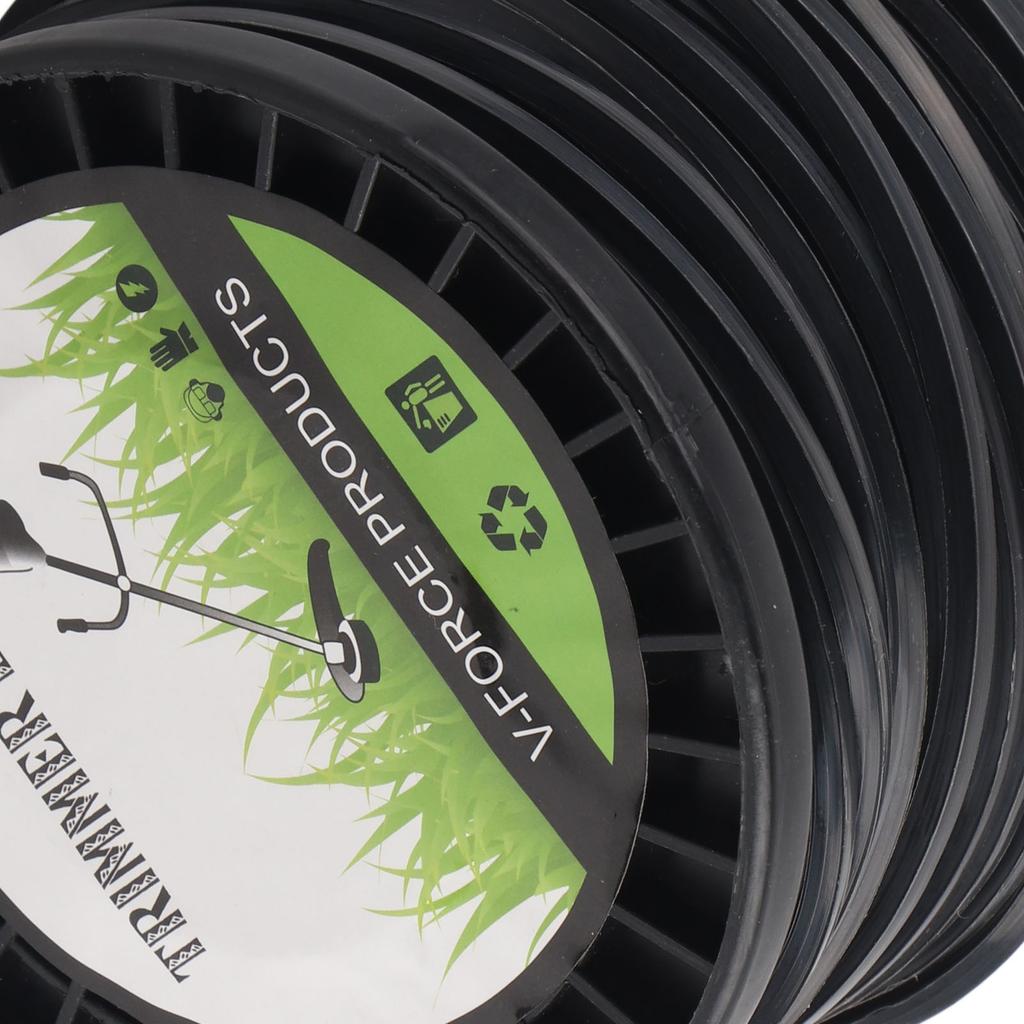 3.3mm String Trimmer Line High Cutting Efficiency Low Noise Quadrate Black Trimmer Line for Most Lawn Mowers Farm