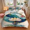 3pcs Lotus Bloom Soft Comfortable Bedding set, For Bedroom, Guest Room And Dorm, All - Season Use, High-Definition Printing157