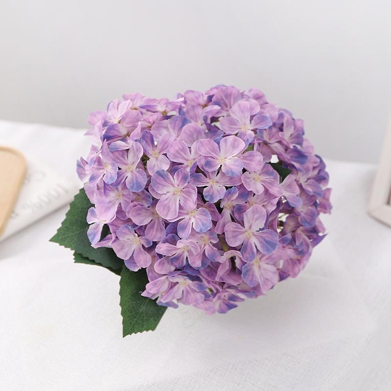 1 szt. 39 cm Biały Sztuczny Bukiet Kwiatów Hortensji do Dekoracji Domu, Pokoju, Ślubu, Dekoracja Stołu, Kompozycja Kwiatowa