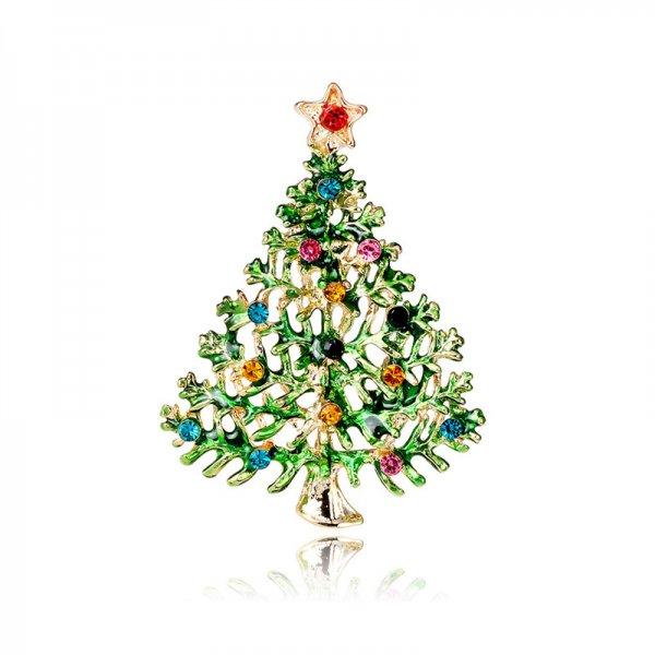 

Rinhoo Fashion Zircon Рождественская елка Зеленая елка Брошь Булавки Рождественский Новый Год Подарок Ювелирные Изделия Подарок
