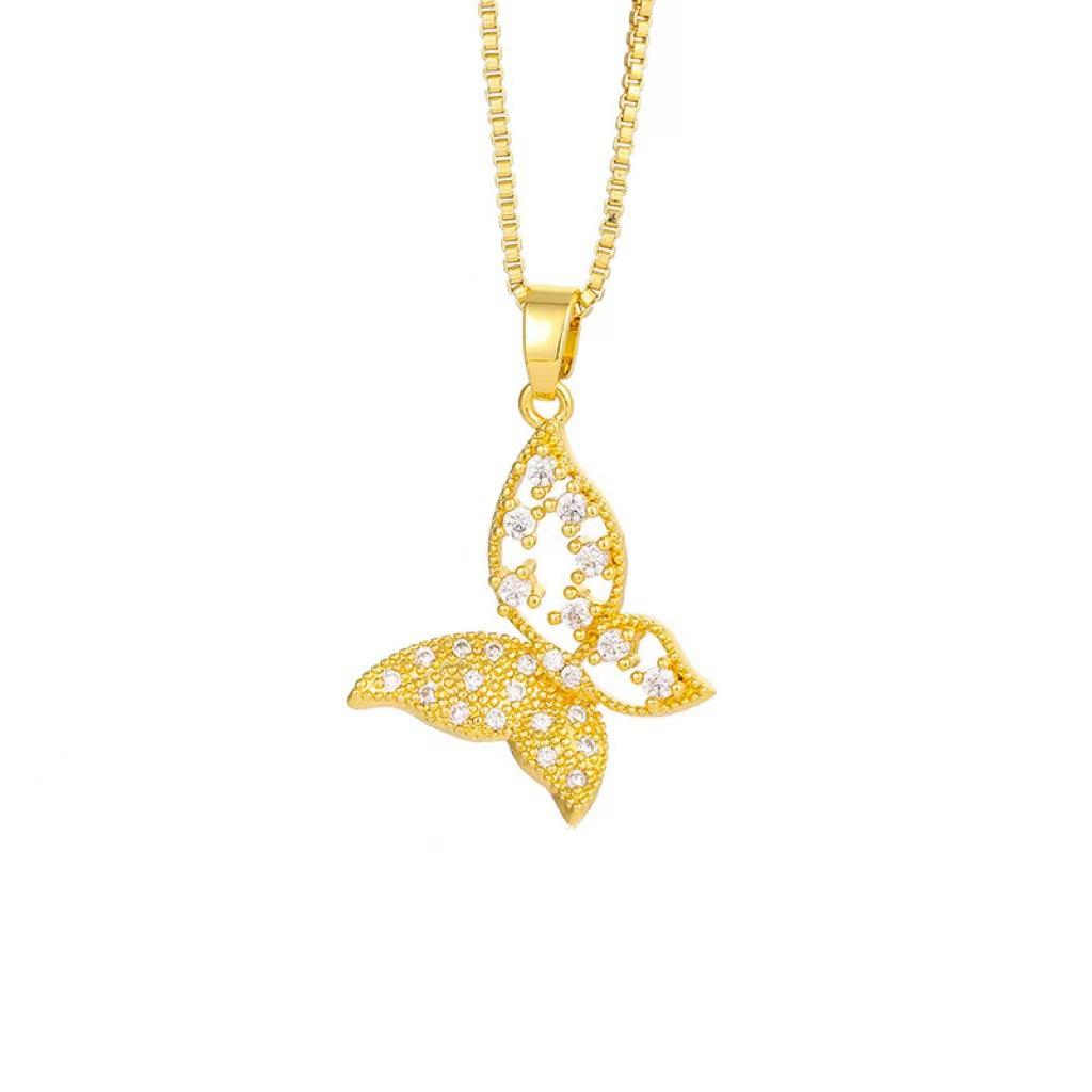 

Новое простое ожерелье в виде бабочки в стиле Ins для женщин с универсальным высококачественным летним ожерельем с подвеской