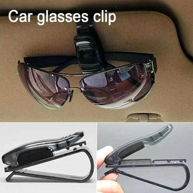 Universele Auto Auto Zonneklep Glazen Doos Zonnebril Clip Kaart Ticket Houder Stand Fastener Pen Case Brillen Auto Accessoires