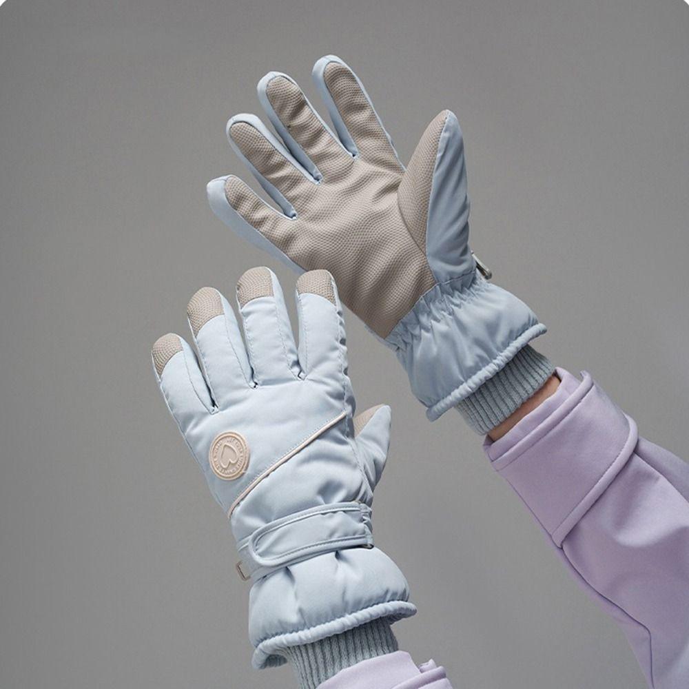 Touchscreen Winter Skiing Gloves Anti-slip Cycling Mitten for Women  Electric Bike Riding