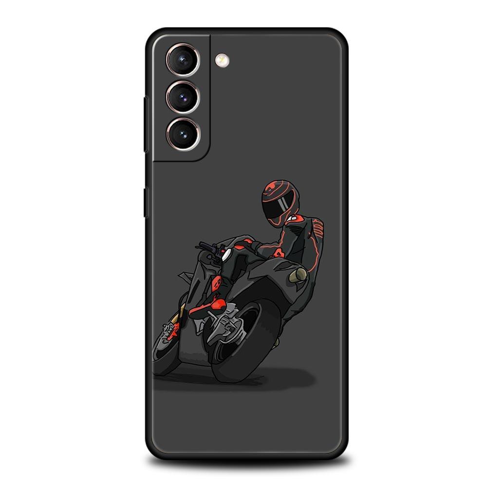 Moto Cross Motorcycle Sports Phone Case For Samsung Galaxy S24 S23 S22 S20 Ultra S21 FE 5G S10 S9 Plus S10E S8 Soft Cover