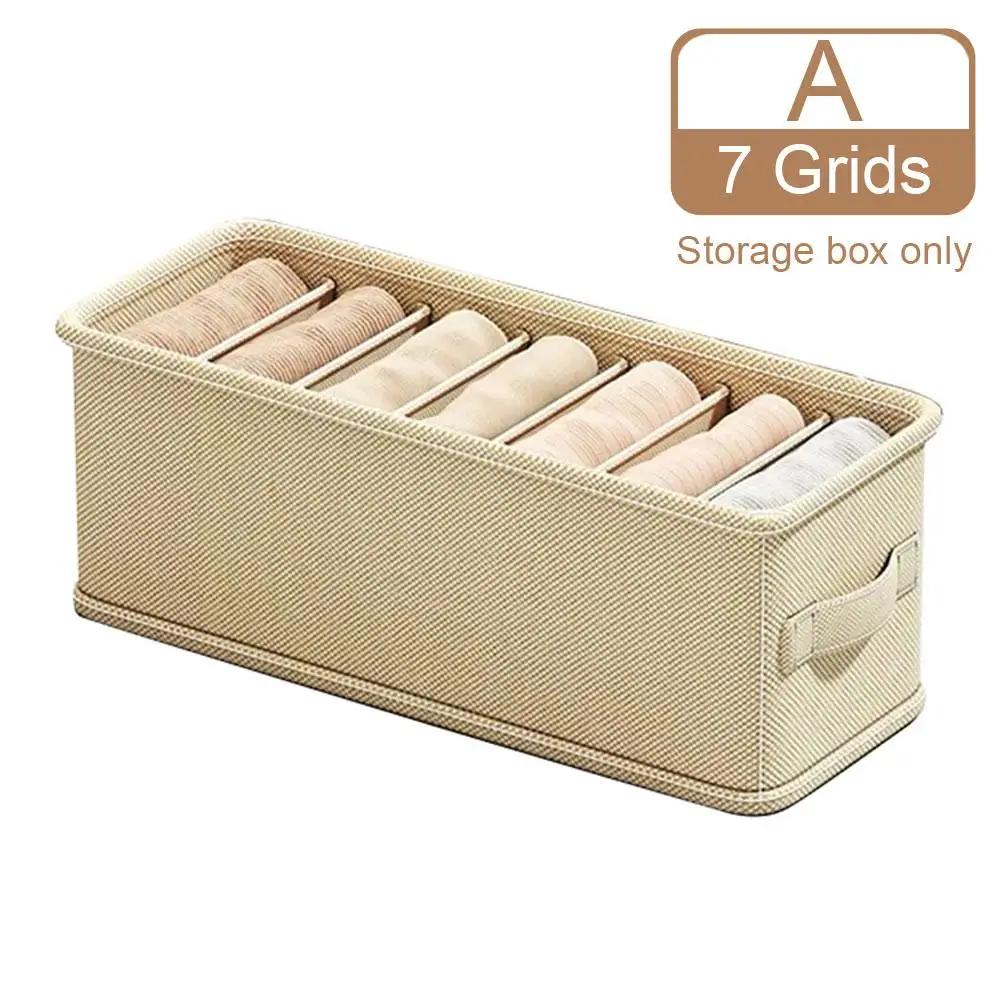 

7/11 Grids Underwear Storage Box Organizer Dividers Foldable Closet Storage Socks Lingerie For Bra Socks Ties Clothes Wardr R8I5