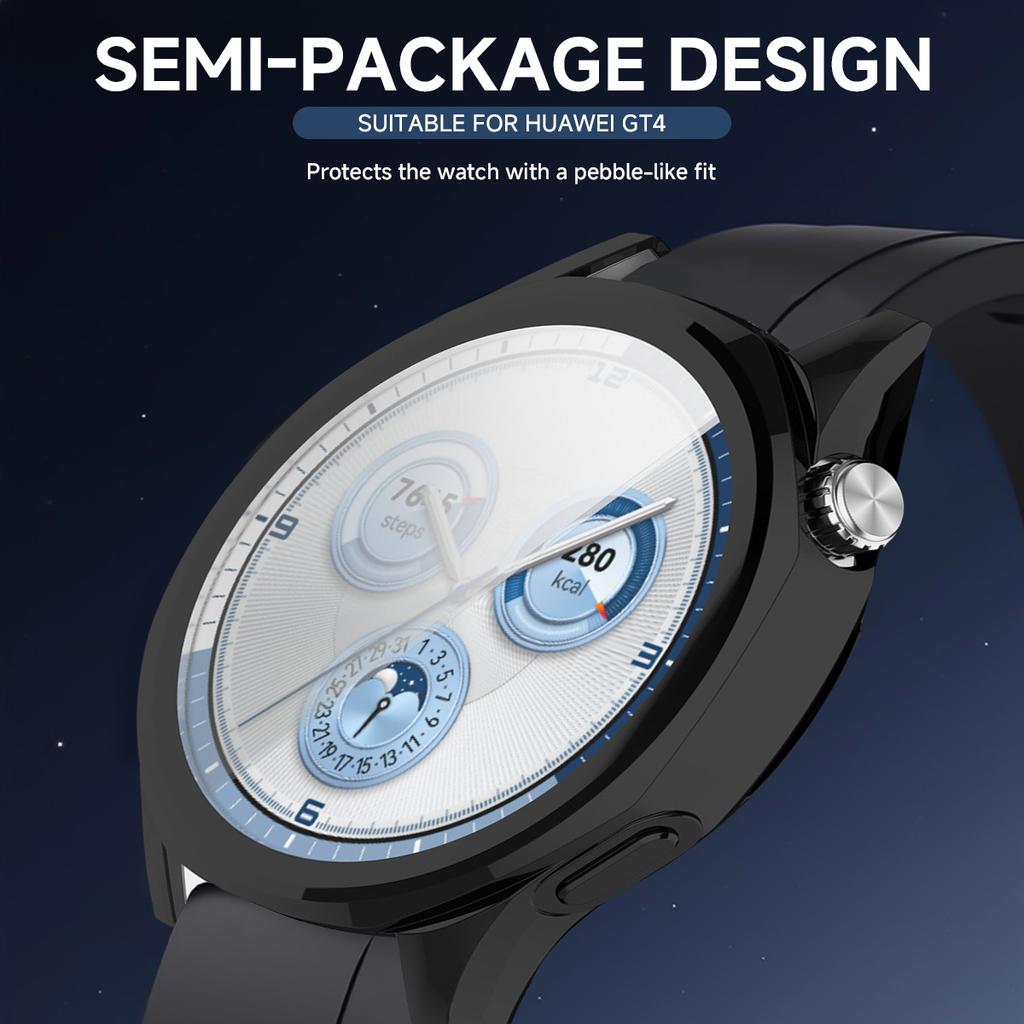 Tempered Glass Screen Protector Case for Huawei Watch GT 5 46mm Hard PC Protective Bumper for Huawei GT5 46 Cover Accessories