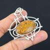 Womens Day Deal Oval Natural Mariam Jasper Handmade Boho Pendant Sterling Silver