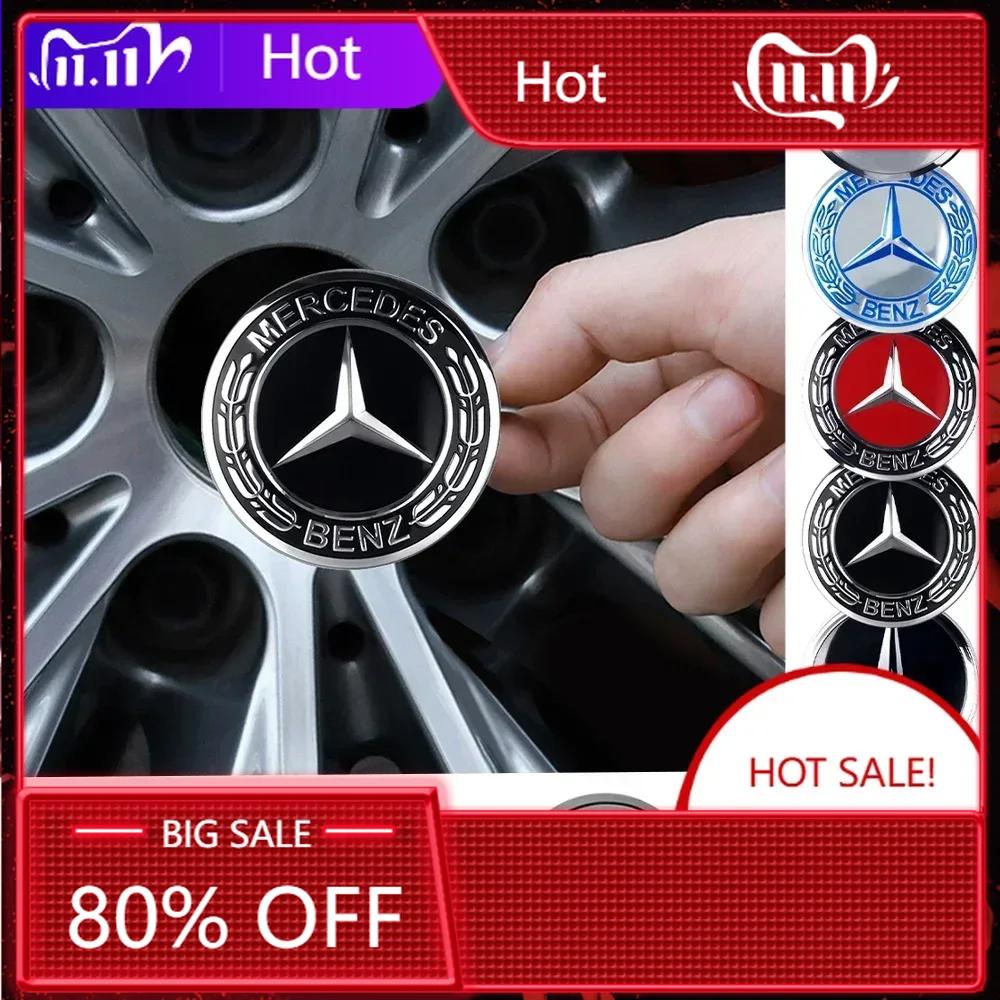 For Mercedes Benz 4pcs 60/63/68MM Car Wheel Center Cover Auto Hub Cap Accessorie For MERCEDES BENZ AMG W108 W124 W126 W140 W168