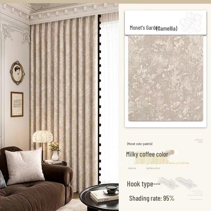 Downton Abbey Jacquard Blackout Curtains - Retro French Light Luxury Style (2026)