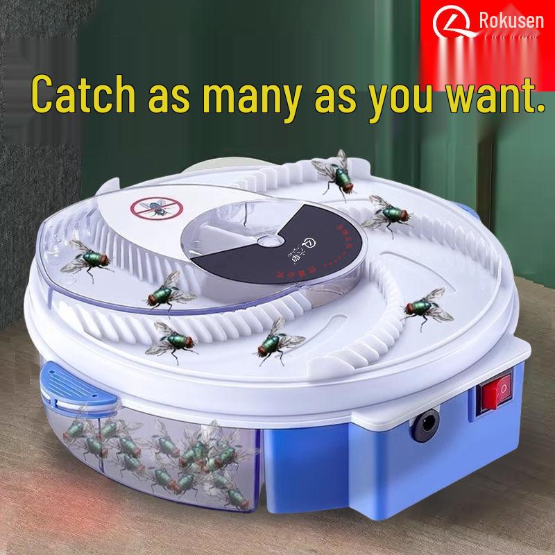 Fully Automatic Fly Catcher: Household & Restaurant Fly Killer Trap Plug-in Fly Catcher + 1 Bait Bag