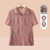 Elderly Women's Summer Lapel Cardigan Shirt