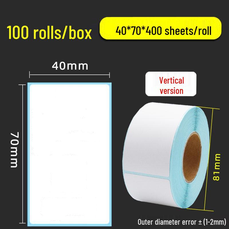 Thermal Self-Adhesive Barcode Labels: 60x40mm, 20-100 Blank Labels per Box