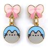 Pusheen the Cat Pink Bows Drop Earrings