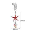 Seestern Diamant Muschel Anhänger Bauchnabelring Clip-On Bauchnabel Fake Piercing Zirkon Knorpel Clip-On Ohrring Körperschmuck