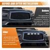 4PCS LED Grill Lights, Bright Car Front Grill DRL Lamps With Wiring Harness, Car Grid Bumper Trim Lights Auto Accessories, Compatible With F150 F250