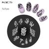 KADS 1PC Round Stainless Steel Nail Art Nail Stamping Plates Manicure Stamp DIY for Nail Templates Classic Series Tools