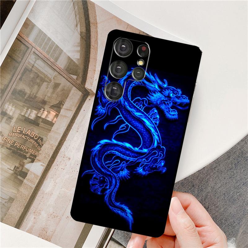 Chinese Dragon Phone Case For Samsung Galaxy S25 Ultra S9 S10 S20 FE S21 S22 S23 Plus S24 Ultra Full Cover