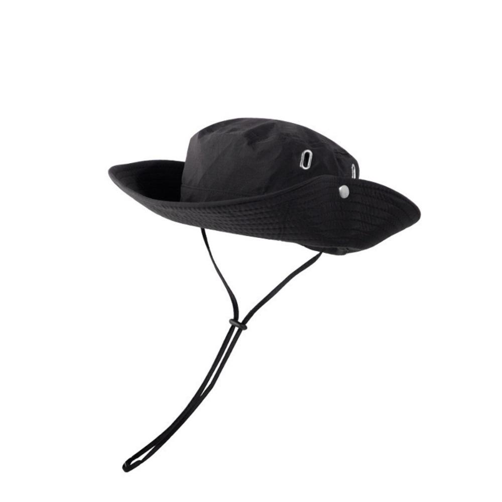 Hiking Wide Brim Sun Hat Waterproof Drawstring Bucket Hat Fashion Men's and Women's Hat  Outdoor