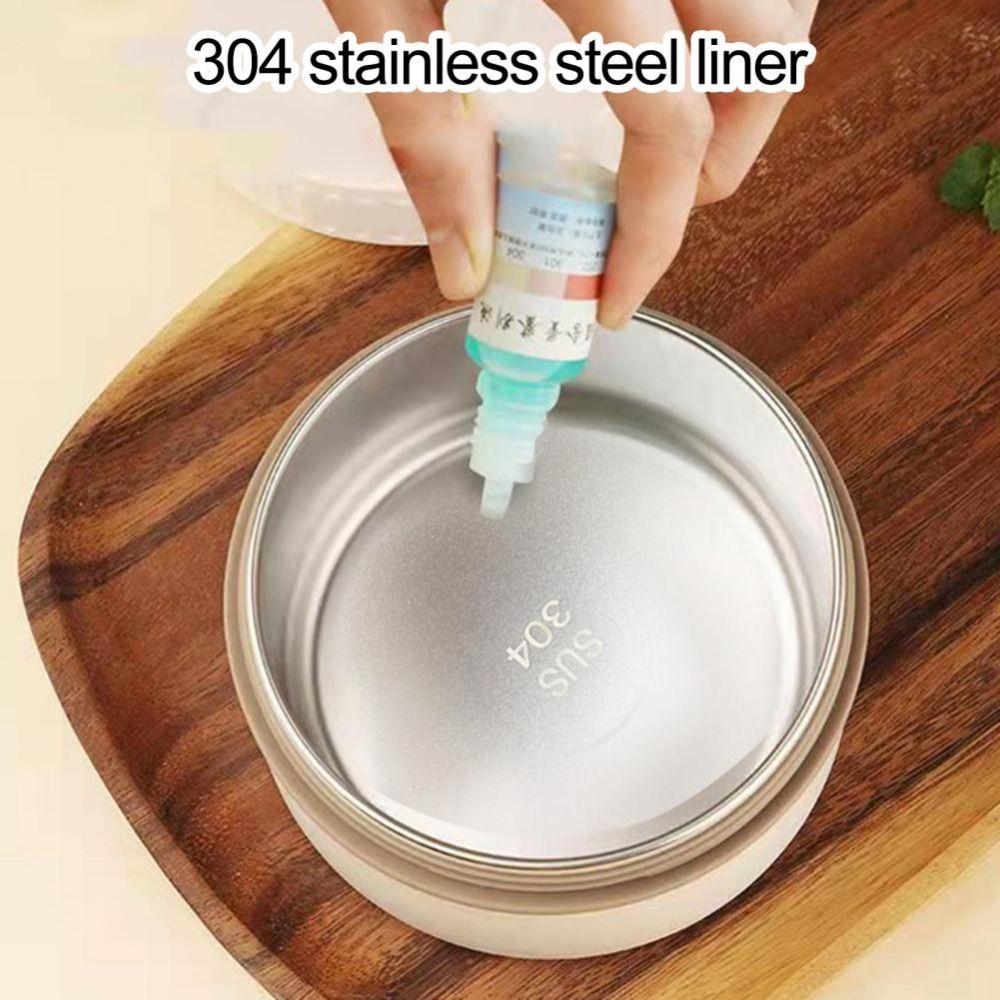 350ml/650ml Soup Bowl Stainless Steel Dining Box Storage Container Thermal Lunch Box  School Picnic