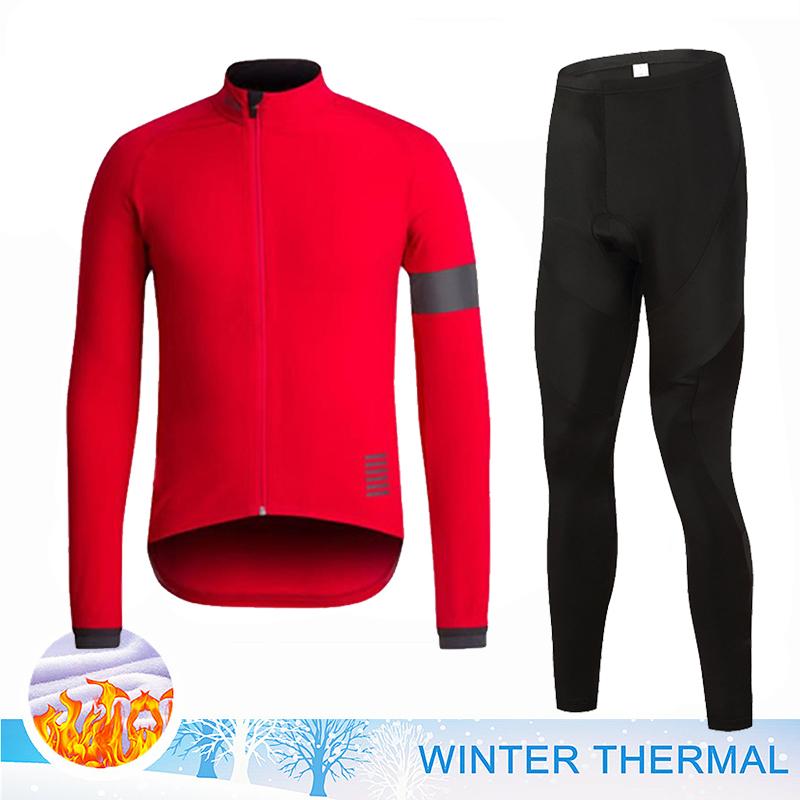 2026 Winter Velvet Warm Thermal Fleece Cycling Jersey Set Men MTB Bicycle Clothes Wear Ropa Ciclismo Racing Team Bike Outoddr Warm Clothing