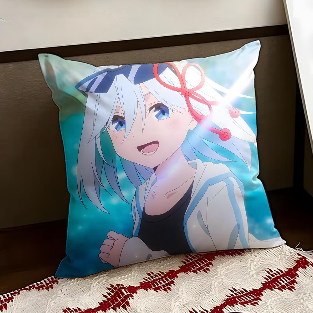 Animesan no enmusubi Cushion Cover Reversible Soft Durable Pillow Cover Home Car MultiScene Use for Daily Comfort