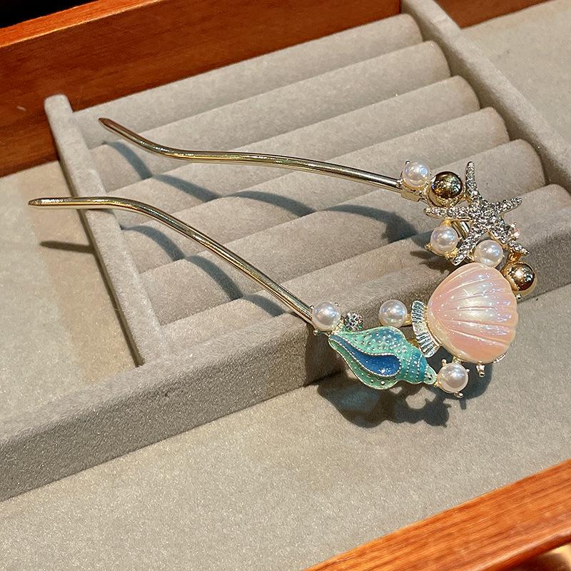 

Заколка для волос с бабочкой, стразами, жемчужной кисточкой - Элегантная вилка для волос в китайском стиле для женщин