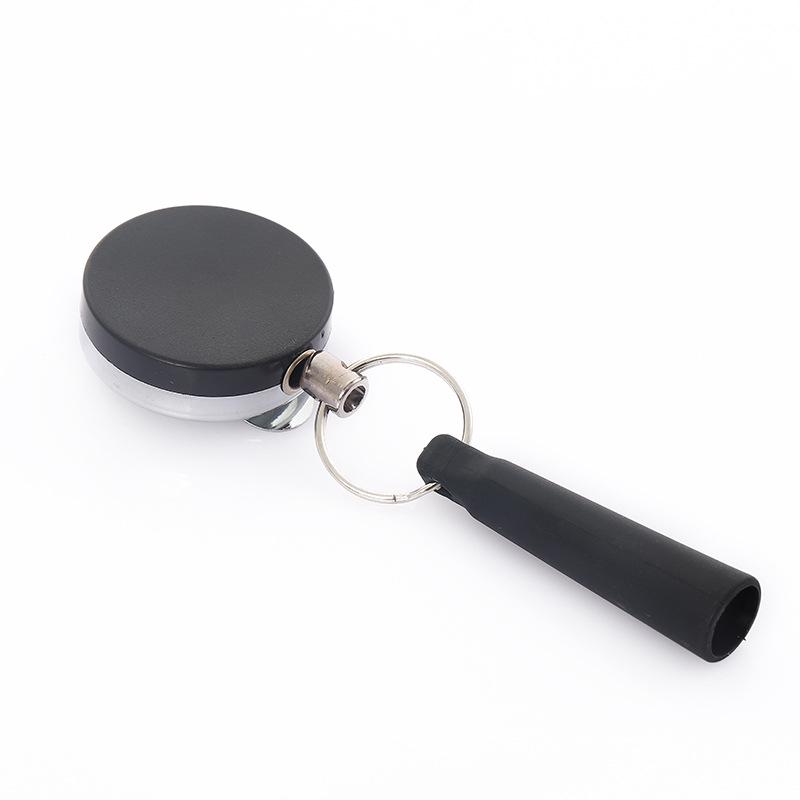 Creative Retractable Keyring Pen Sleeve with Anti-Lost Steel Wire