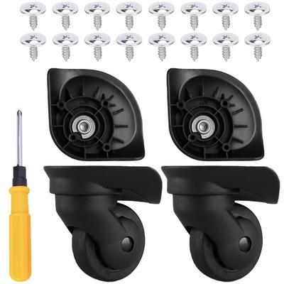 Ailunate Suitcase Caster Replacement Tire Kit, Carry-on Case Wheels, Rubber, Quiet, Repair Parts, Axle Replacement, A52, Set of 4