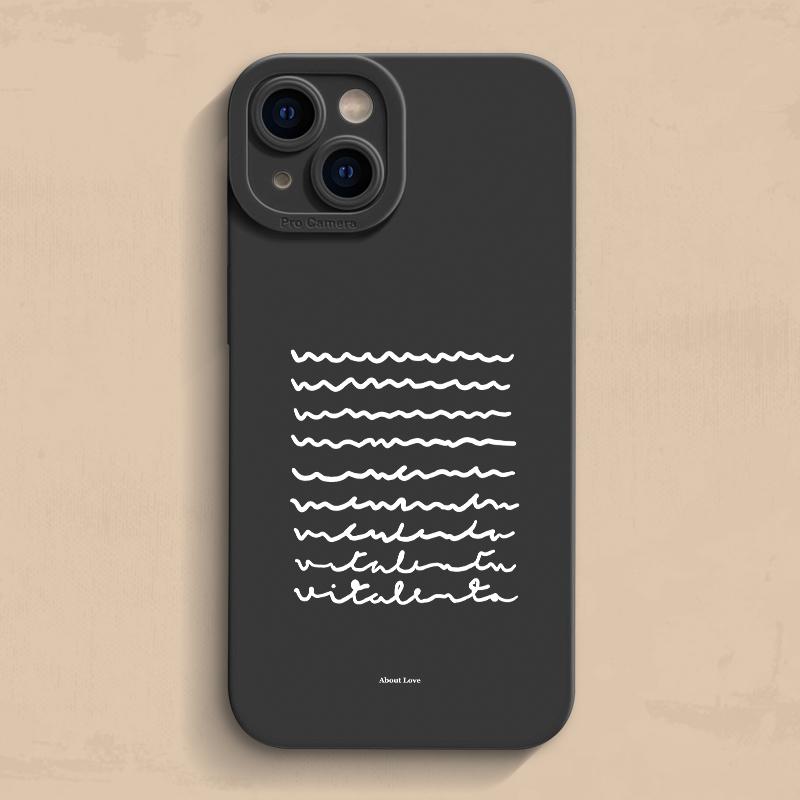 

Creative Black ECG Phone Case For iPhone 16 Pro Max 15 14 13 12 11 7 8 Plus X XS XR Shockproof Silicone Soft Cover iPhone 11