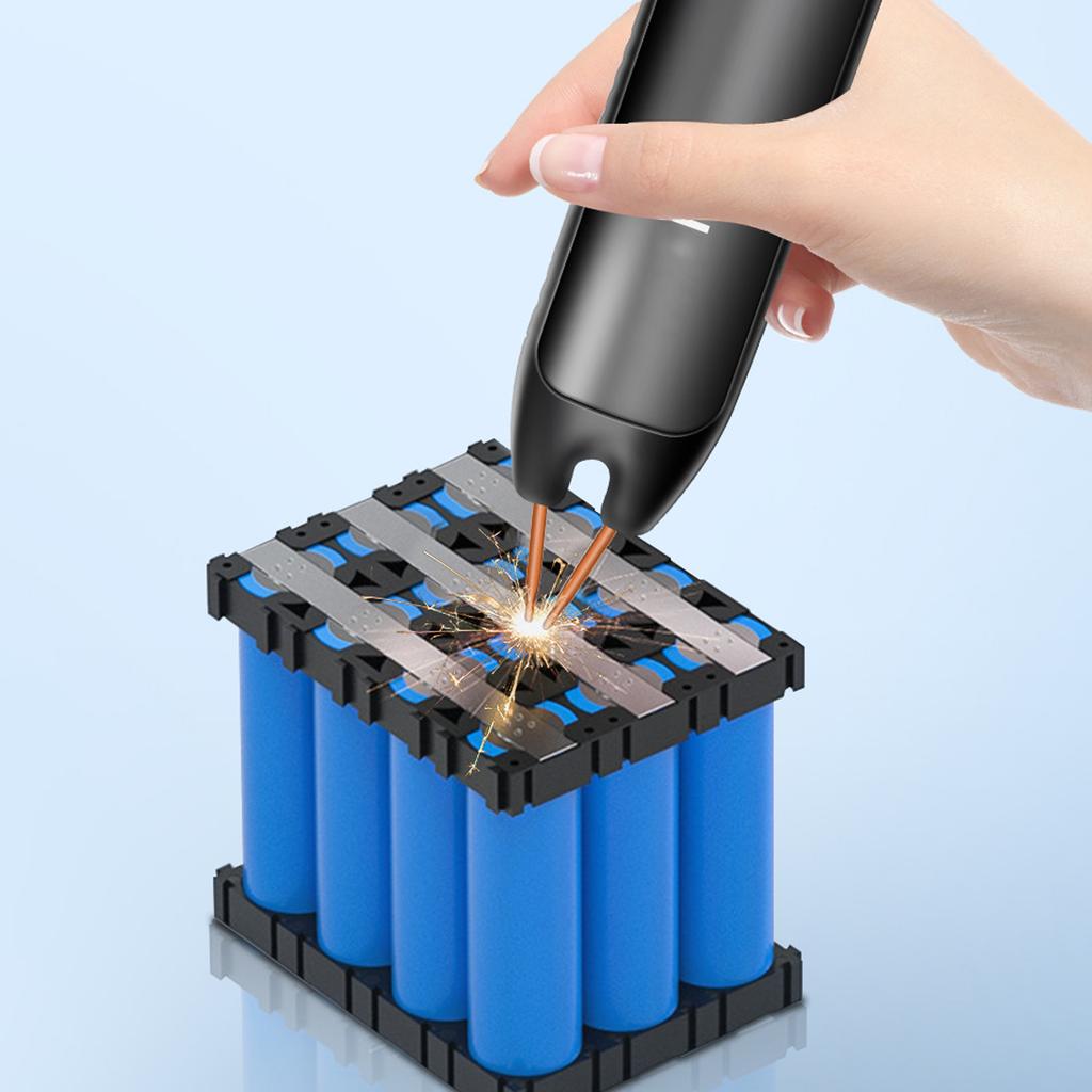 Tragbares Handheld-Punktschweißgerät für kleine Stellen 18650 Handy-Lithiumbatterie Nickelplatte Kollisionsschweißmaschine Einstellbar