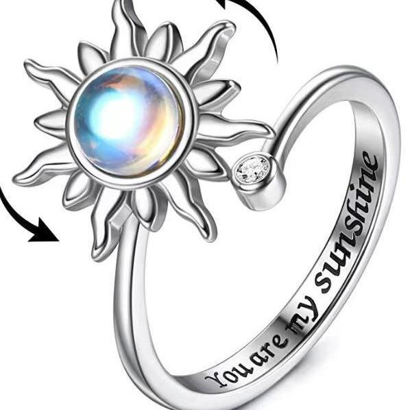 Micro-motion Bead Rotating Inel Femeie Creative Inel Anti-stres Anxietate Bijuterii de mână feminină