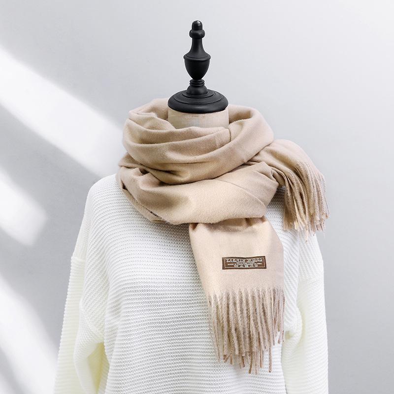Autumn and winter cashmere scarf women's winter, annual meeting solid color imitation cashmere scarf, Dongdaemun scarf scarf shawl