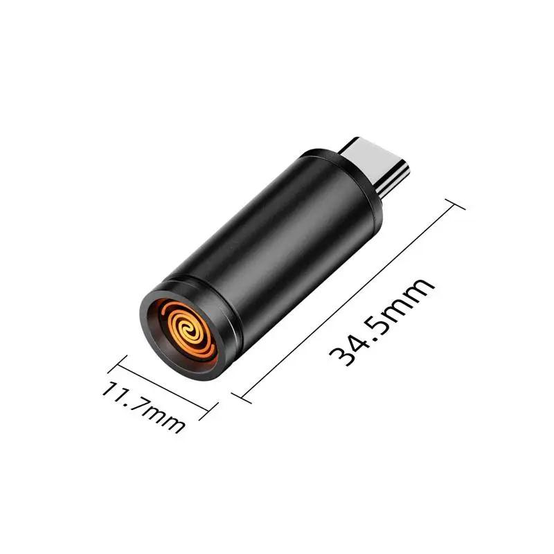 Type-C Mini Mobile Cigarette Air Blowing Cigarette Lighter Auto Shut-Off Safety Portable Cigarette Lighting Artifact