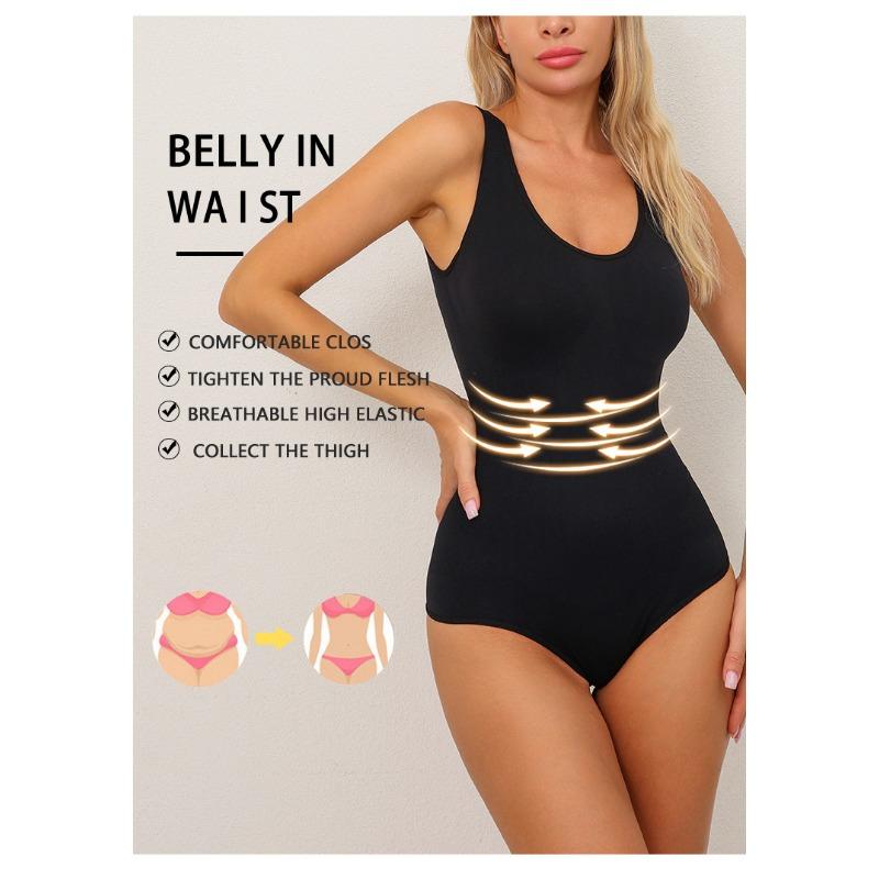Plus Size Women Seamless Full Body Tummy Control Shapewear Bodysuit
