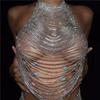 Europäische und Amerikanische Mode Mehrschichtige Strass-Brustkette, Neue Nachtclub Sexy Körperkette Accessoires Damen Körperkette