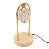 Candle Warmer Lamp Glass Dimmable Electric Scented Wax Melter with 2 50W Bulbs Wooden Base for Home Decor House Warming