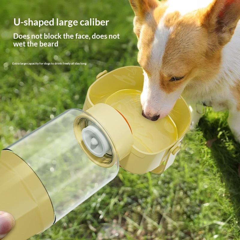 1Pc Pet Water Bottle Portable Accompanying Cup Dog Travel Water Bottle Drinking Food Bowl 2 In 1 Outdoor Pet Supplies