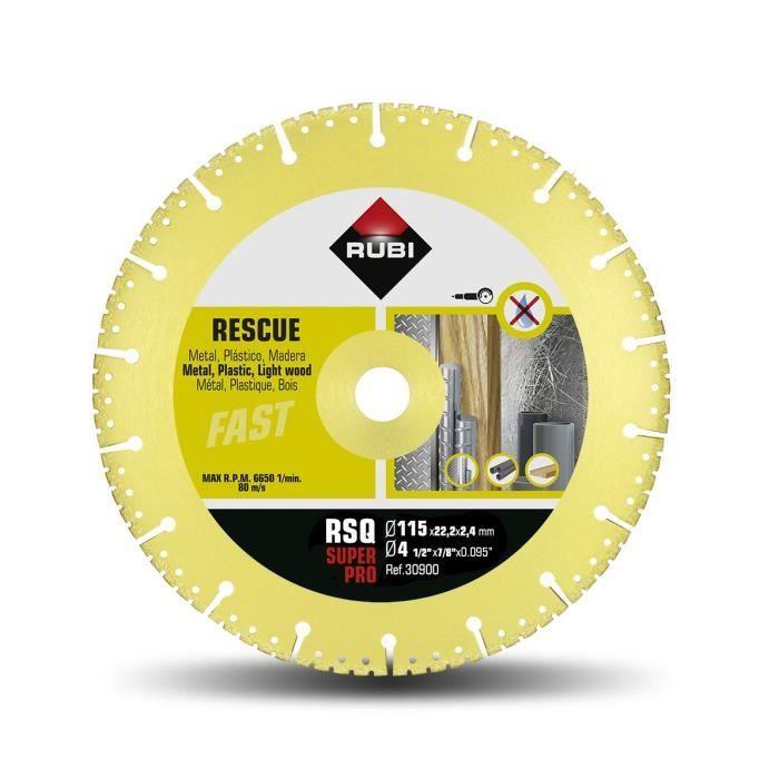 Disque diamanté - RUBI - RSQ SUPERPRO - 115 mm - Vacuum Brazed - Coupe sèche