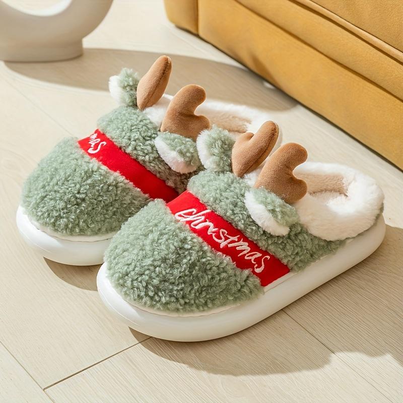 New Cotton Slippers for Winter Couples: A Pair of Home Fur, Thickened, Indoor Anti Slip, Warm, Silent Plush Slippers for Men and Women's Home