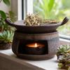 Ceramic Aromatherapy Stove Essential Oil Burner Nature's Wellness Aromatherapy