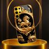 Shiny Gold Plated Kirin phone case glass s25 ultra case s26 ultra case for Samsung Galaxy S26 S25 S24 S23 S22 FE Ultra Plus