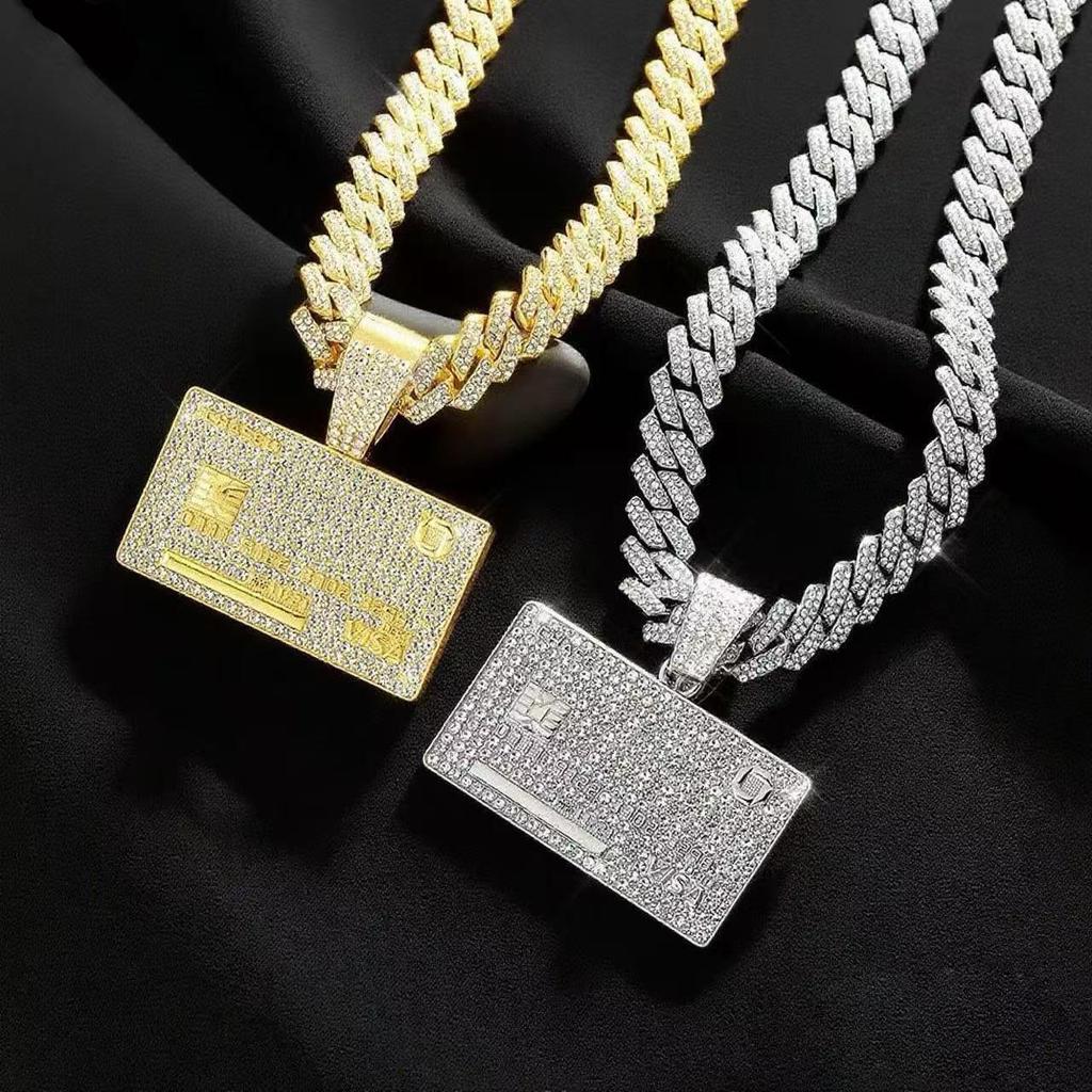European-American Exaggerated Hip Hop Rhinestone Pendant Jewelry for Men & Women