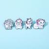 Creative Personality Mary Cat Metal Badge White Bow Cat Alloy Oil Drop Brooch